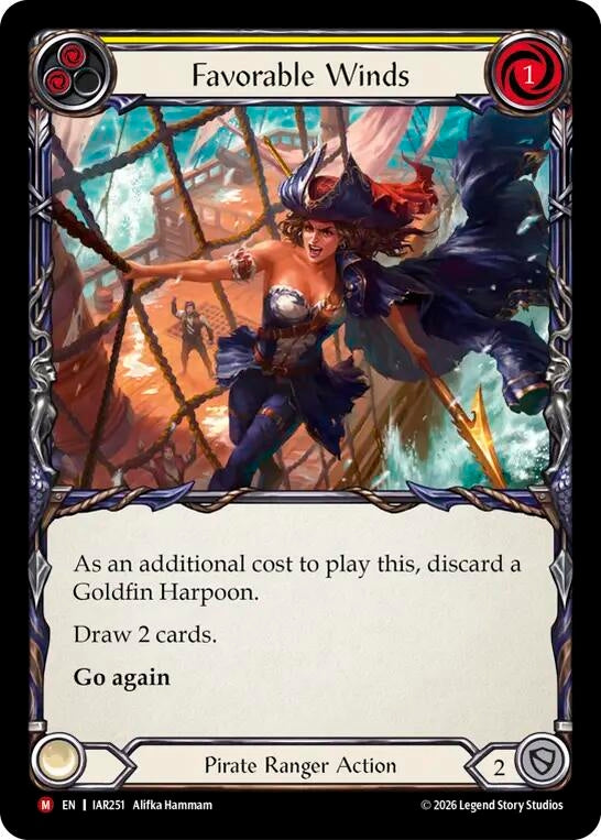 Image for Favorable Winds (IAR251) (Rainbow Foil) (IAR) - Flesh and Blood TCG