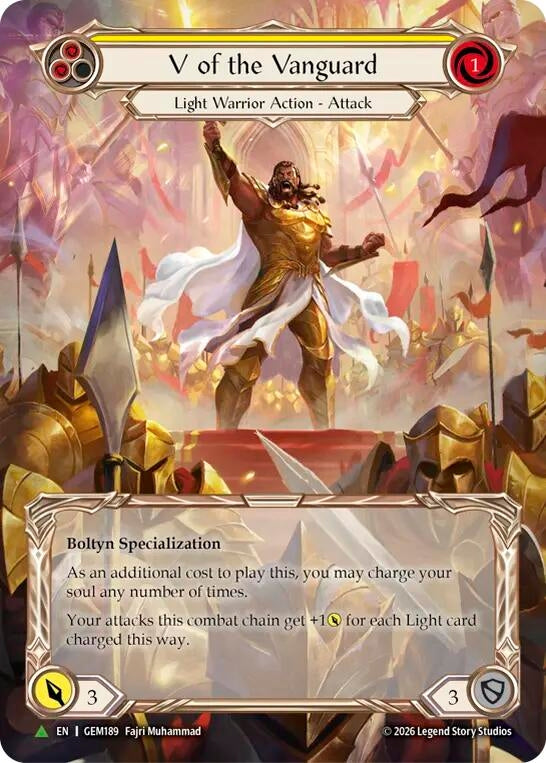 Image for V of the Vanguard (Marvel) (GEM189) (Cold Foil) (GEM) - Flesh and Blood TCG