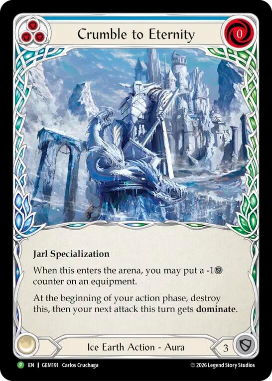 Image for Crumble to Eternity (GEM191) (Cold Foil) (GEM) - Flesh and Blood TCG