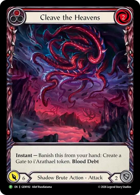 Image for Cleave the Heavens (GEM192) (Rainbow Foil) (GEM) - Flesh and Blood TCG