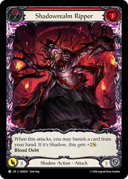 Image for Shadowrealm Ripper (GEM207) (Rainbow Foil) (GEM) - Flesh and Blood TCG