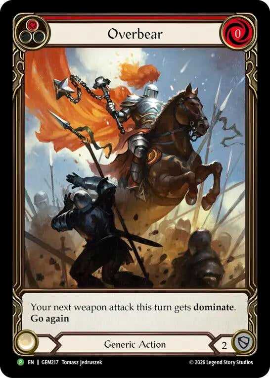Image for Overbear (GEM217) (Rainbow Foil) (GEM) - Flesh and Blood TCG