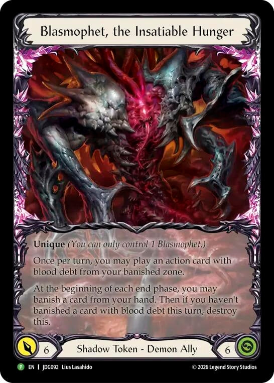 Image for Blasmophet, the Insatiable Hunger - JDG092 (JDG092) (Rainbow Foil) (PR) - Flesh and Blood TCG