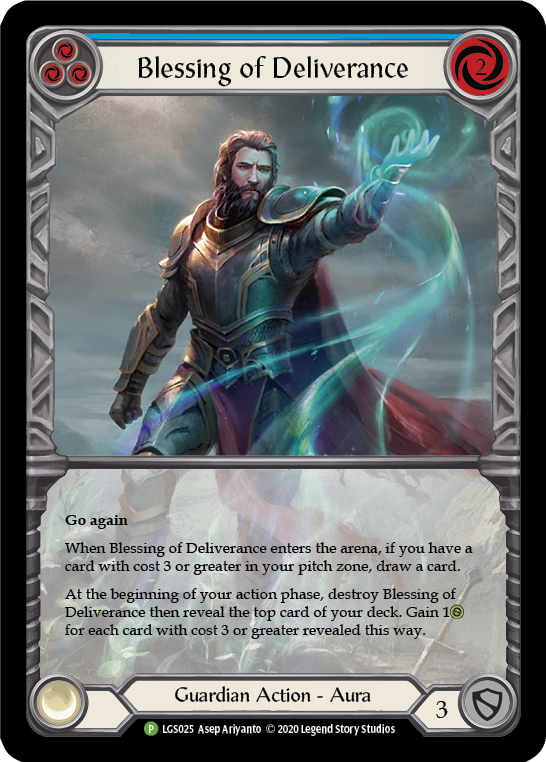 Blessing of Deliverance (Blue) [LGS025] (Promo) Rainbow Foil