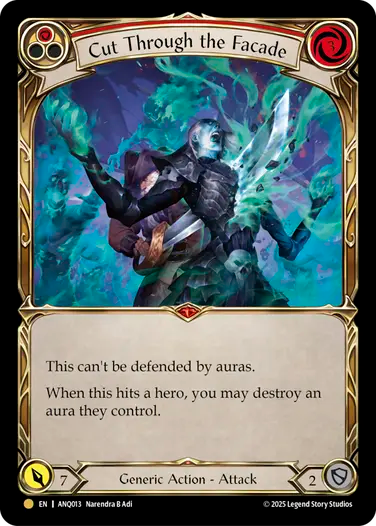 Cut Through the Façade Compendium of Rathe - Antiquity PackANQ • #13 • Gold • EN Cold Foil