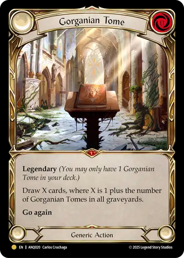 Gorganian Tome Compendium of Rathe - Antiquity PackANQ • #20 • Gold • EN Cold Foil