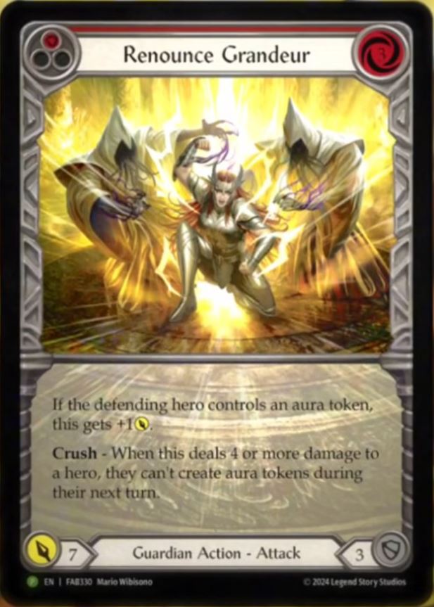Renounce Grandeur [FAB330] (Promo)  Rainbow Foil