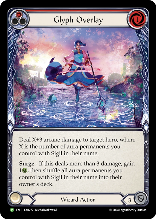 Glyph Overlay (Red) [FAB277] (Promo)  Rainbow Foil