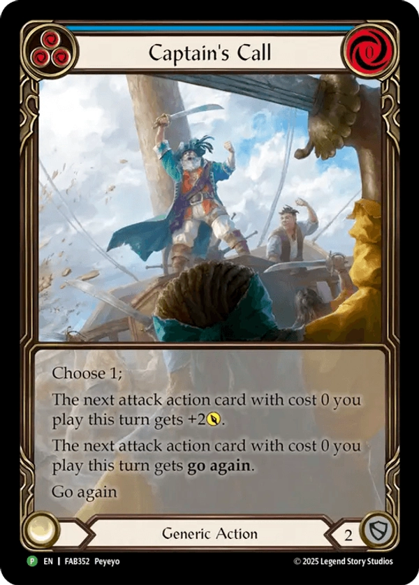 Captain's Call (Blue) [FAB352] (Promo)  Rainbow Foil