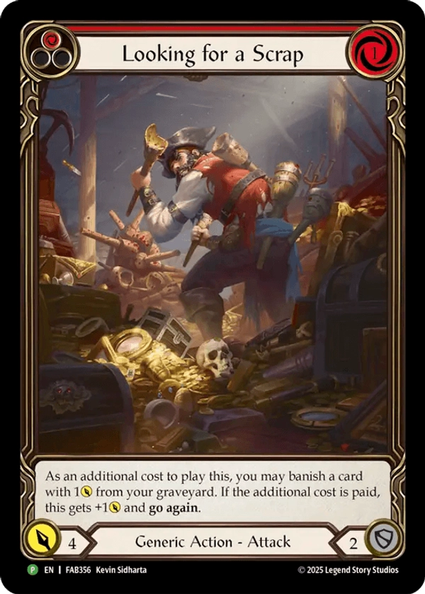 Looking for a Scrap (Red) [FAB356] (Promo)  Rainbow Foil