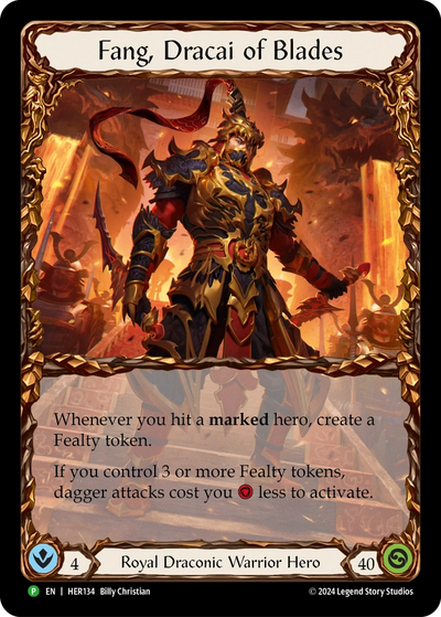 Fang, Dracai of Blades [HER134] (Promo)  Rainbow Foil