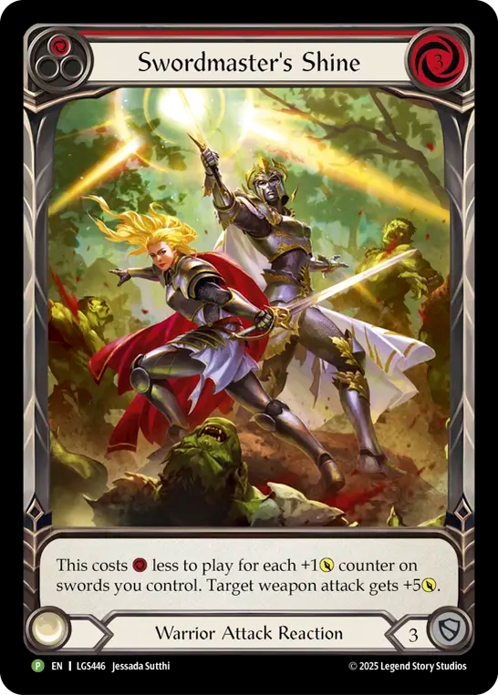 Swordmasters Shine (Red) (Extended Art) (LGS448) (Cold Foil)