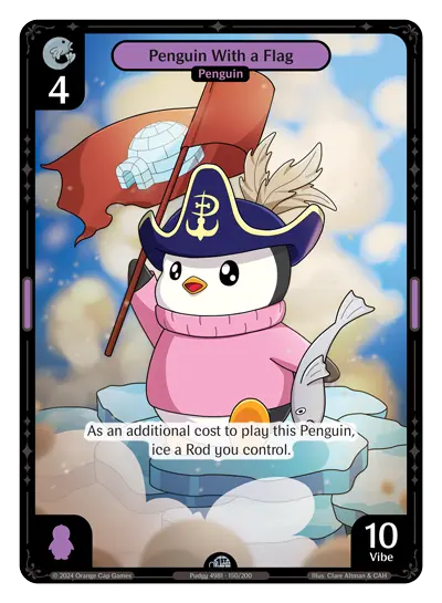 Penguin With a Flag (ETH150)