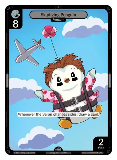 Skydiving Penguin (ETH179)