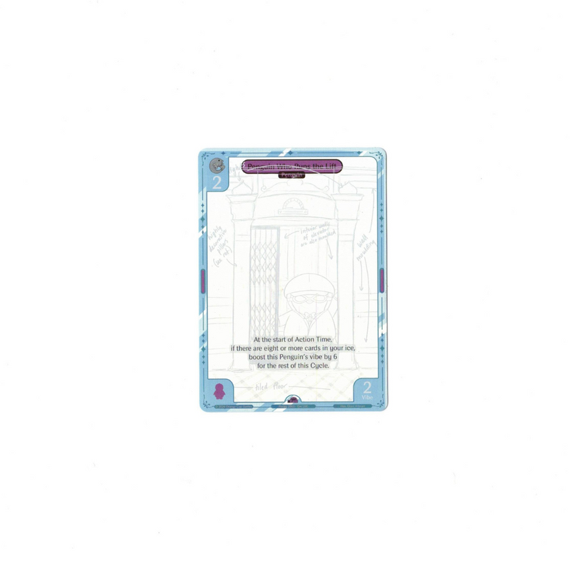 Penguin Who Runs the Lift (ETH 154) Sketch Foil