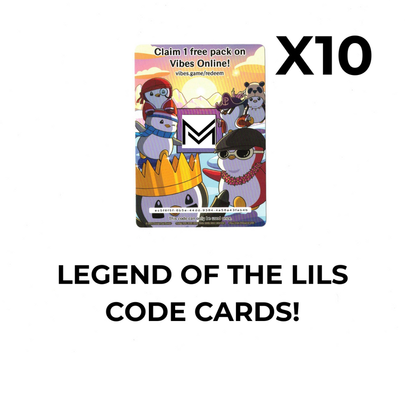 Legend of the Lils code cards X10