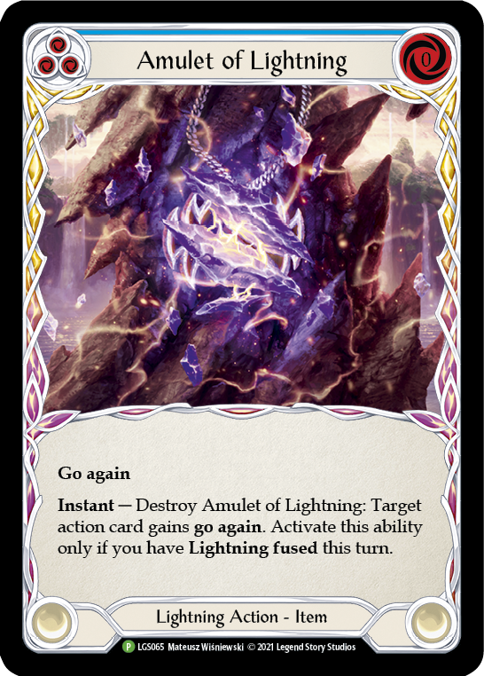 Amulet of Lightning [LGS065] (Promo)  Cold Foil