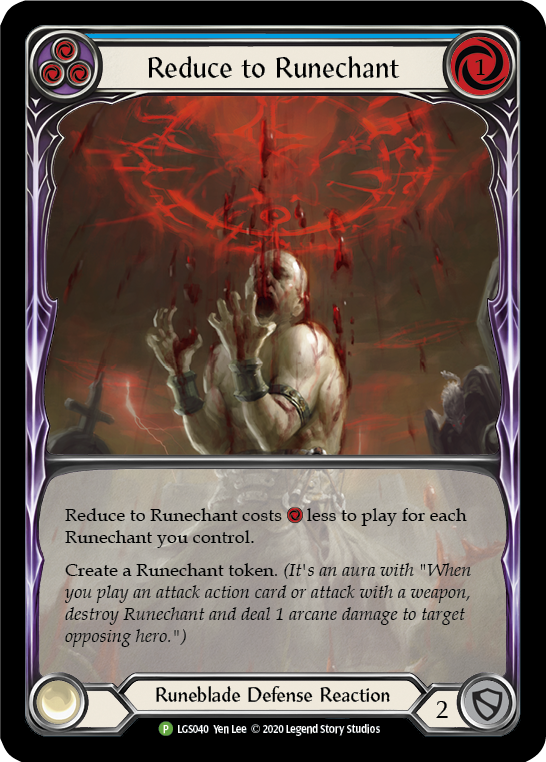 Reduce to Runechant (Blue) [LGS040] (Promo) Rainbow Foil