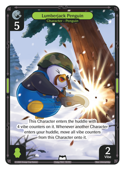 Lumberjack Penguin Fish Foil