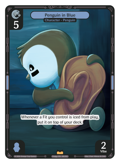 Penguin In Blue Foil