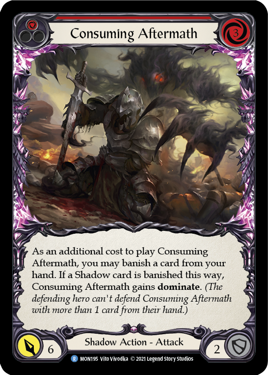 Consuming Aftermath (Red) [MON195-RF] (Monarch)  1st Edition Rainbow Foil