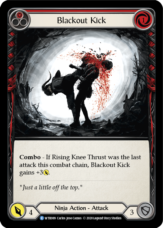 Blackout Kick (Red) [U-WTR089] (Welcome to Rathe Unlimited)  Unlimited Rainbow Foil