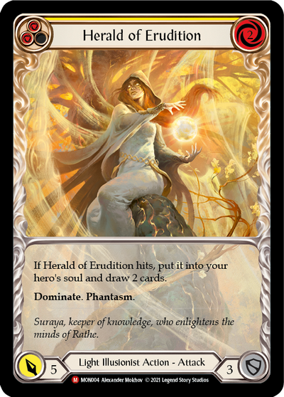 Herald of Erudition (Extended Art) [MON004-EA] (Monarch)  1st Edition Rainbow Foil
