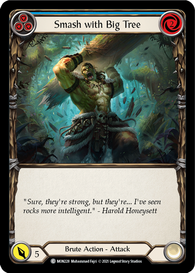 Smash with Big Tree (Blue) [MON228-RF] (Monarch)  1st Edition Rainbow Foil