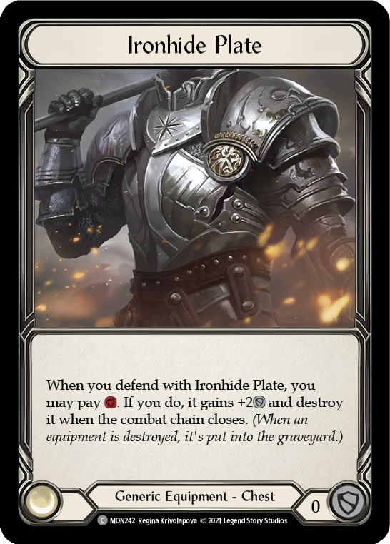Ironhide Plate [MON242-CF] (Monarch) 1st Edition Cold Foil