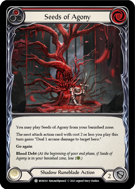 Seeds of Agony (Red) [MON183-RF] (Monarch)  1st Edition Rainbow Foil