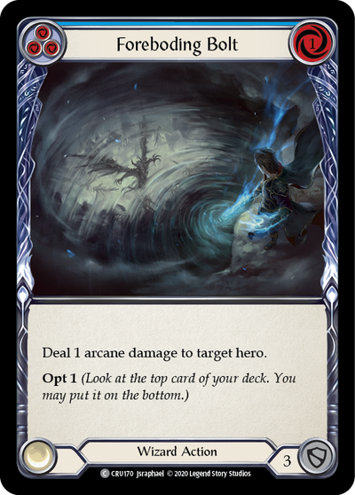 Foreboding Bolt (Blue) [CRU170] (Crucible of War)  1st Edition Normal