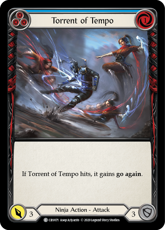 Torrent of Tempo (Blue) [CRU071] (Crucible of War)  1st Edition Rainbow Foil