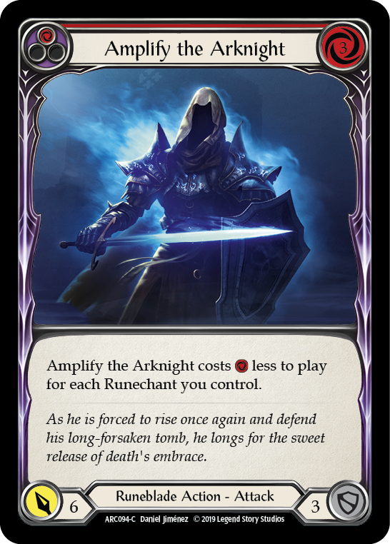 Amplify the Arknight (Red) [ARC094-C] (Arcane Rising)  1st Edition Rainbow Foil