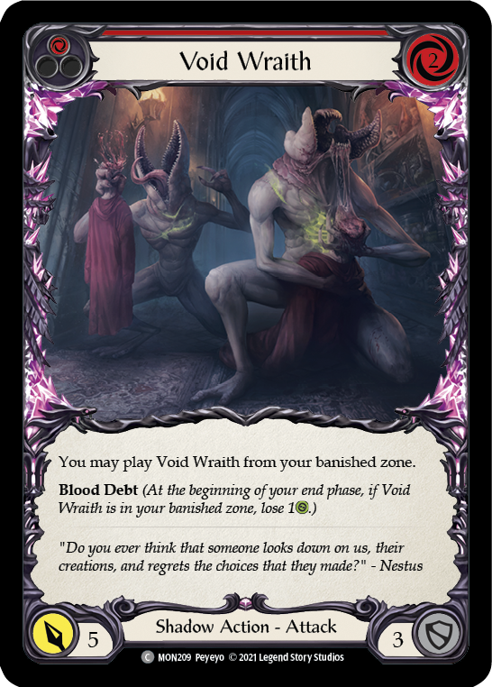 Void Wraith (Red) [MON209] (Monarch)  1st Edition Normal