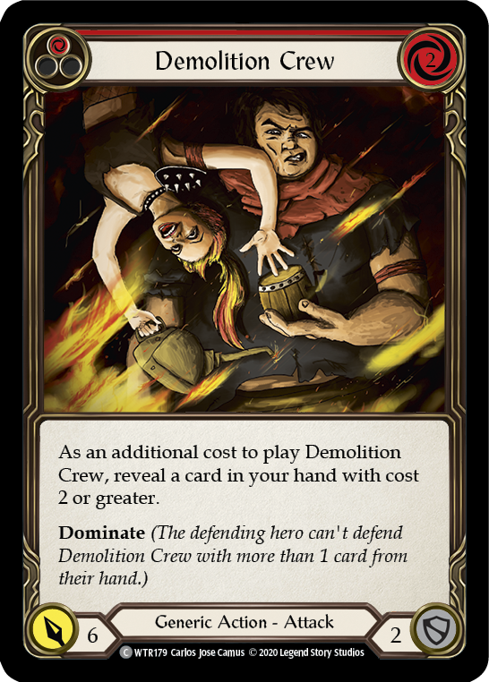 Demolition Crew (Red) [U-WTR179] (Welcome to Rathe Unlimited)  Unlimited Rainbow Foil