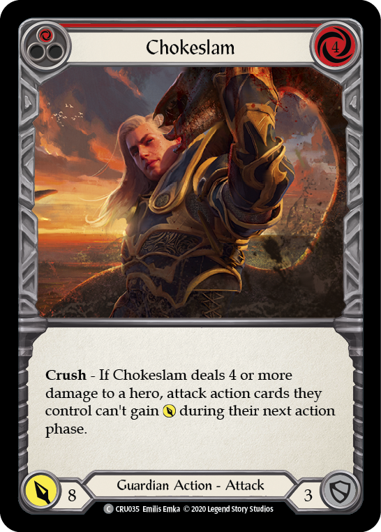 Chokeslam (Red) [CRU035] (Crucible of War)  1st Edition Normal