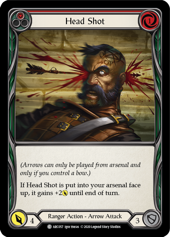 Head Shot (Red) [U-ARC057] (Arcane Rising Unlimited)  Unlimited Normal