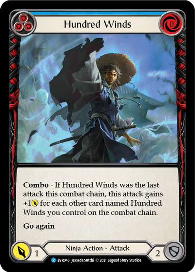 Hundred Winds (Blue) [EVR043] 1st Edition Rainbow Foil